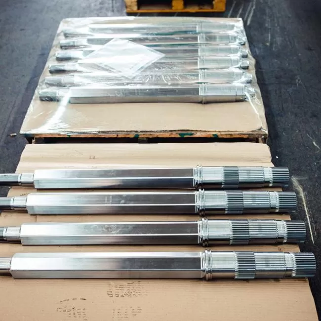Precise spline shafts from True Gear & Spline Ltd. in Cambridge, Ontario.